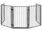 Kaminschutz mit Tür aus Metall Schutzgitter Ofenschutzgitter Absperrgitter 2961